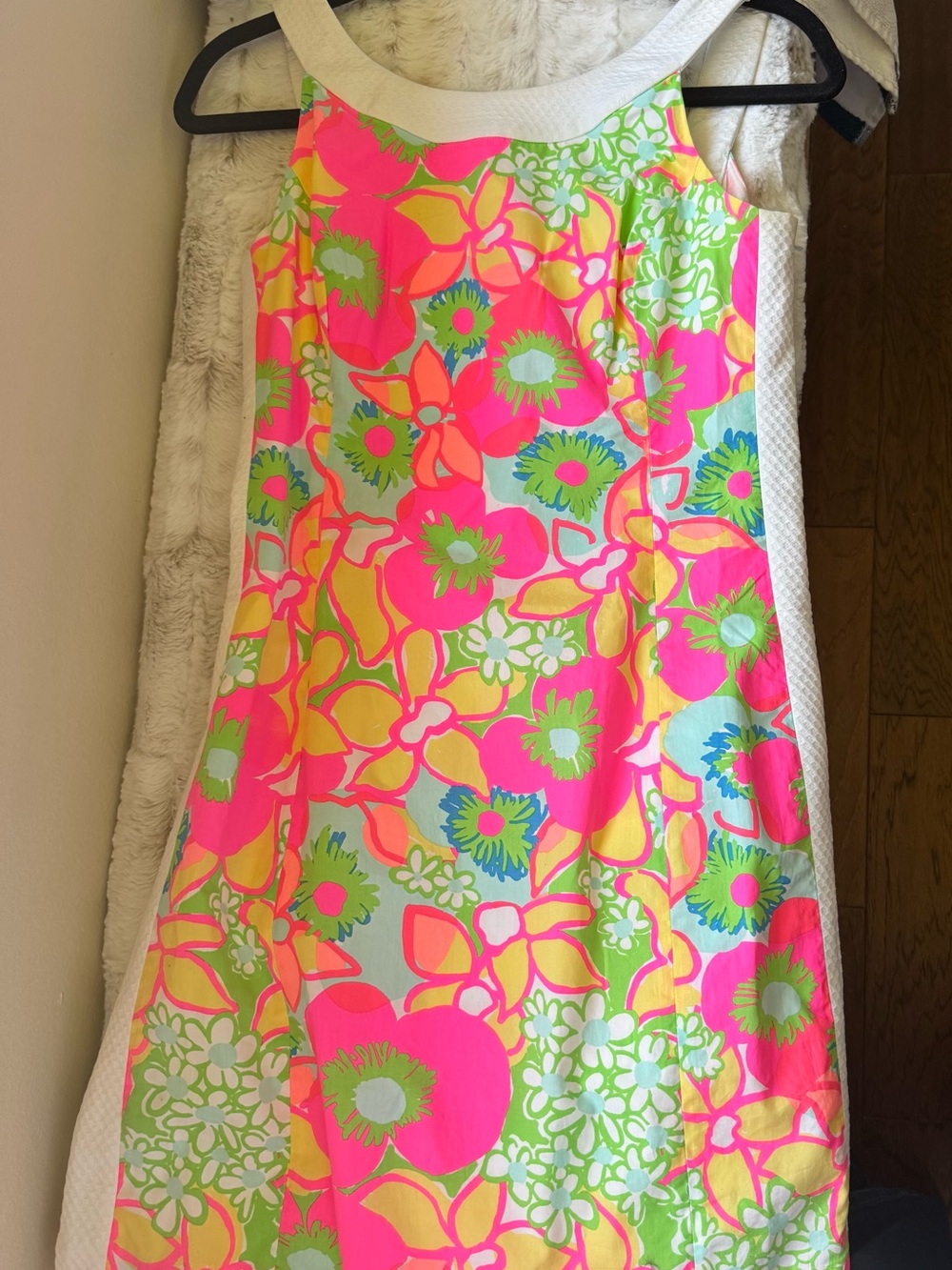 Lilly Pulitzer Neon Pink, Lime & Yellow Floral Dress
